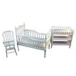 Dollhouse White Victorian Nursery Set