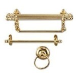 (*) Brass Bathroom Shelf Set