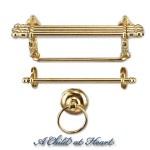 (*) Brass Bathroom Shelf Set