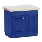 (*) Painted Island with Butcher Block Top- Choice of Color -
