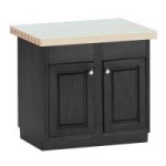 (*) Painted Island with Butcher Block Top- Choice of Color -