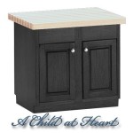 (*) Painted Island with Butcher Block Top- Choice of Color -