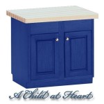 (*) Painted Island with Butcher Block Top- Choice of Color -