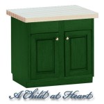 (*) Painted Island with Butcher Block Top- Choice of Color -