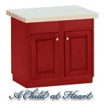 (*) Painted Island with Butcher Block Top- Choice of Color -