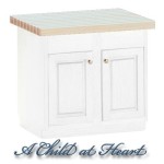 (*) Painted Island with Butcher Block Top- Choice of Color -