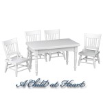 5 pc Table &amp; Chair Set- Choice of Finish -