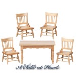 5 pc Table &amp; Chair Set- Choice of Finish -