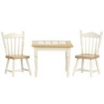 Dollhouse Oak/White Table Set