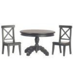 Dollhouse Black Pedestal Table Set