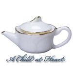 Tea Pot with Gold Trim