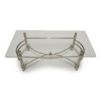(*) Rectangular Chrome Coffee Table