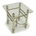 (*) Dollhouse Chrome Lamp Table