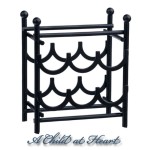 (*) Dollhouse Black Wine Rack
