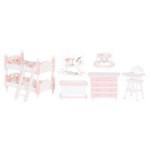 7 pc Nursery Bunk Bed Bedroom Set