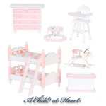 7 pc Nursery Bunk Bed Bedroom Set