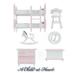 7 pc Nursery Bunk Bed Bedroom Set