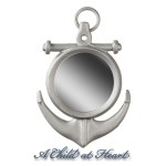 (*) Dollhouse Silver Anchor Mirror