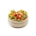 (*) Dollhouse Salad In Wood Bowl