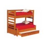 Dollhouse Bunk Bed with Trundle, Walnut