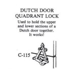 Dollhouse Dutch Door Latch
