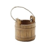 Dollhouse Wooden Cleaning Bucket