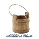 Dollhouse Wooden Cleaning Bucket