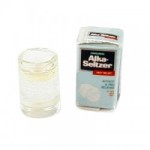 Dollhouse Glass of Alka-Seltzer with Box