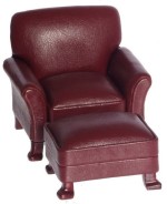 Bespaq Dollhouse Leather Living Room