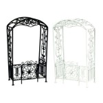 Dollhouse Black or White Arbor with Gate