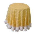 Dollhouse Patterned Skirted Table- Choice of Color -