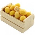 (*) Dollhouse Crate of loose Lemons