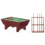 Dollhouse 24 pc Pool Table Set