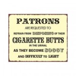 (*) Funny Dollhouse Smoking Sign