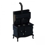 Dollhouse Black Wood Stove