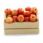 (*) Dollhouse Crate of loose Apples (Filled)