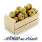 (*) Dollhouse Crate of loose Apples (Filled)