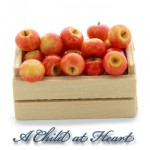 (*) Dollhouse Crate of loose Apples (Filled)