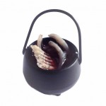 Dollhouse Halloween Cauldron with Bats or Bones