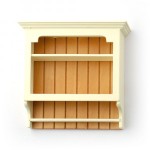 Dollhouse Kitchen Shaker Style Wall Shelf- Choice of Finish -