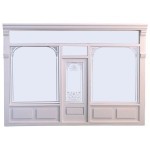 ** Dollhouse Shop Facade- Unfinished or White -