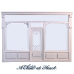 ** Dollhouse Shop Facade- Unfinished or White -