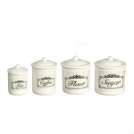 Dollhouse Vintage Kitchen Canisters - Choice of Color -