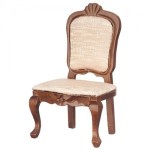 (*) Dollhouse Walnut Upholstered Dining Chair(s)