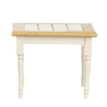 Dollhouse White &amp; Oak Tile Top Table