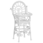 Dollhouse White Wire Highchair