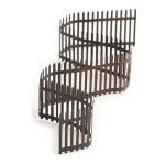 Dollhouse Rusty Picket Fence