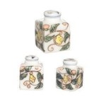 Dollhouse White or Hand-painted Square Canisters
