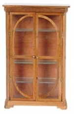 Dollhouse Pecan Curio Cabinet