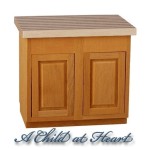 (*) Center Island with Butcher Block Top- Choice of Stain -
